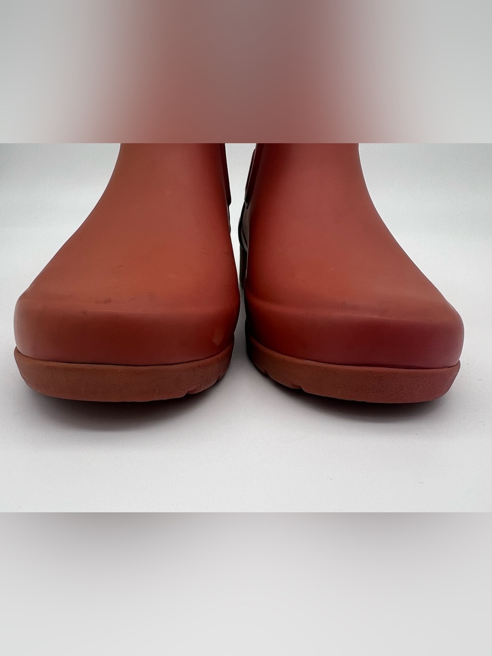 Hunter Women's Chelsea Rain Boots Rust Red refined size 6 short shoes slip on - Picture 4 of 10